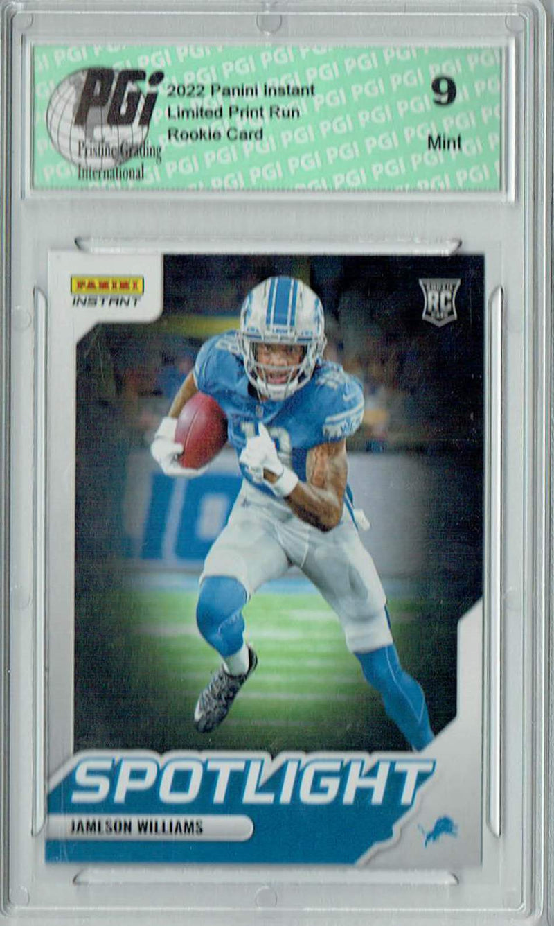 PGI 9 Jameson Williams 2022 Panini Instant #SR-7 Spotlight 1/603 Rookie Card