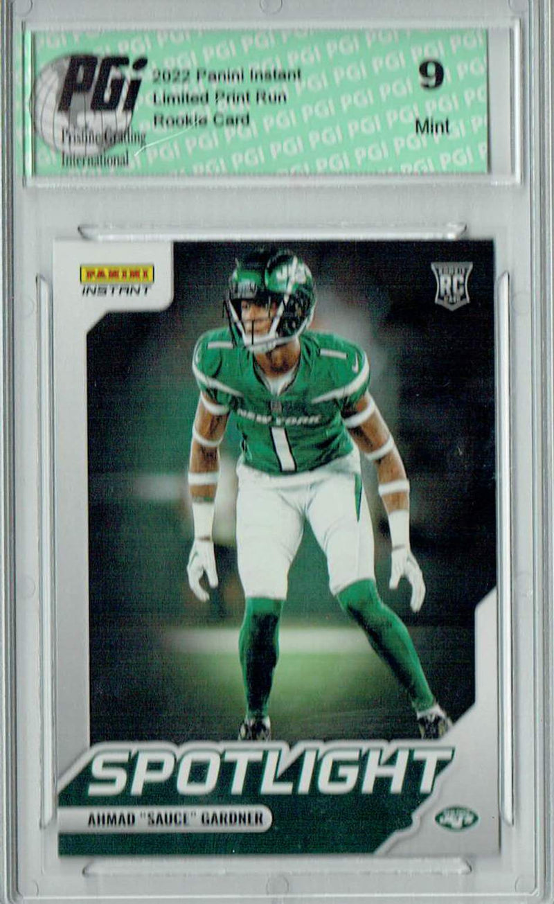 PGI 9 Ahmad Sauce Gardner 2022 Panini Instant #SR-3 Spotlight 1/603 Rookie Card