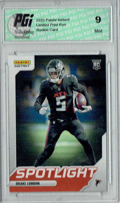 PGI 9 Drake London 2022 Panini Instant #SR-4 Spotlight 1/603 Rookie Ca ...