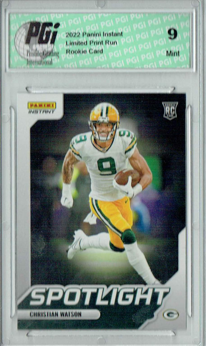 PGI 9 Christian Watson 2022 Panini Instant #SR-12 Spotlight 1/603 Rookie Card