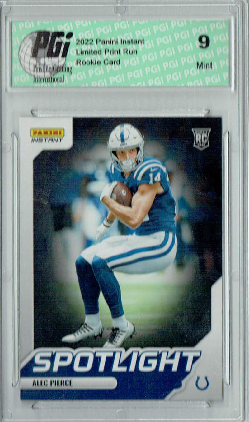 PGI 9 Alec Pierce 2022 Panini Instant #SR-19 Spotlight 1/603 Rookie Card
