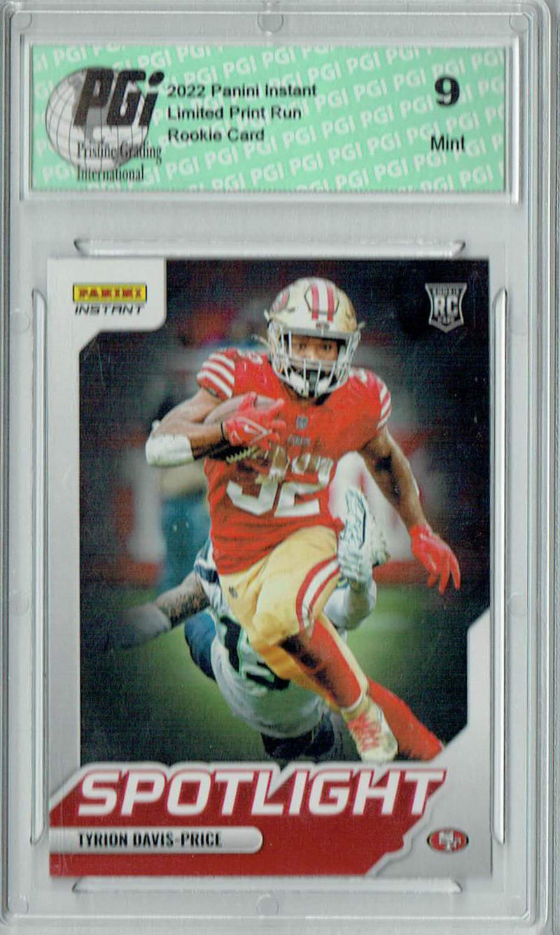 PGI 9 Tyrion Davis-Price 2022 Panini Instant #SR-27 Spotlight 1/603 Rookie Card