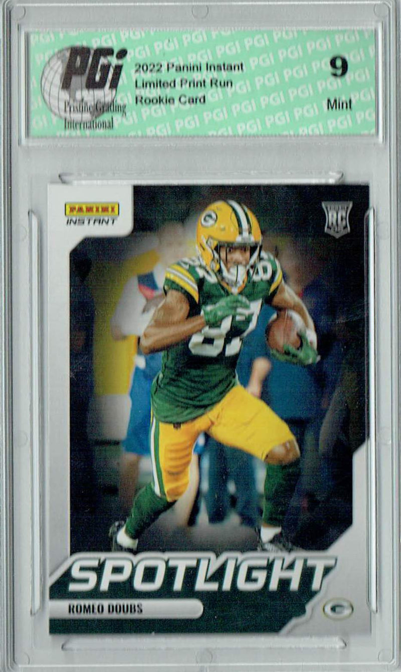 PGI 9 Romeo Doubs 2022 Panini Instant #SR-38 Spotlight 1/603 Rookie Card