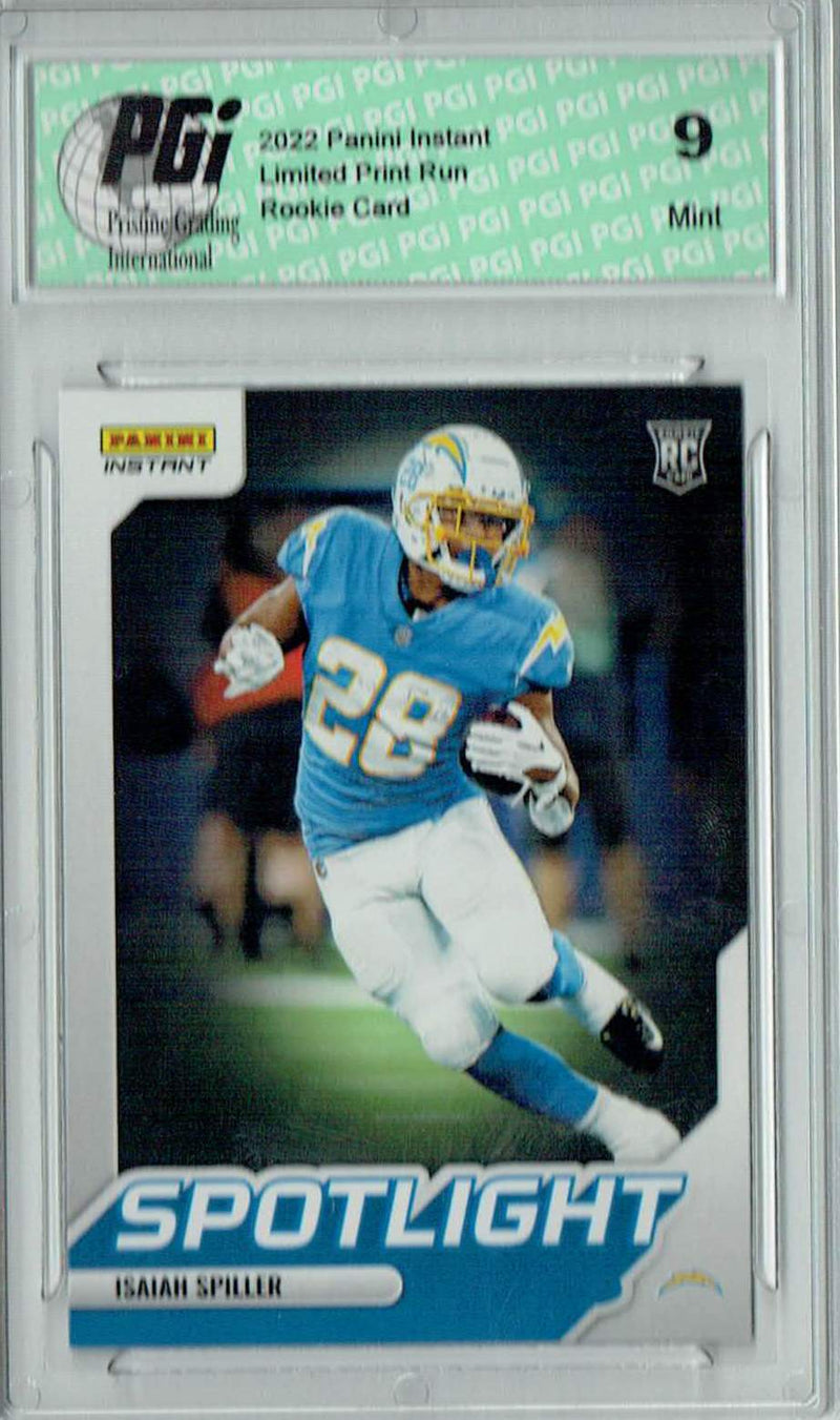 PGI 9 Isaiah Spiller 2022 Panini Instant #SR-34 Spotlight 1/603 Rookie Card