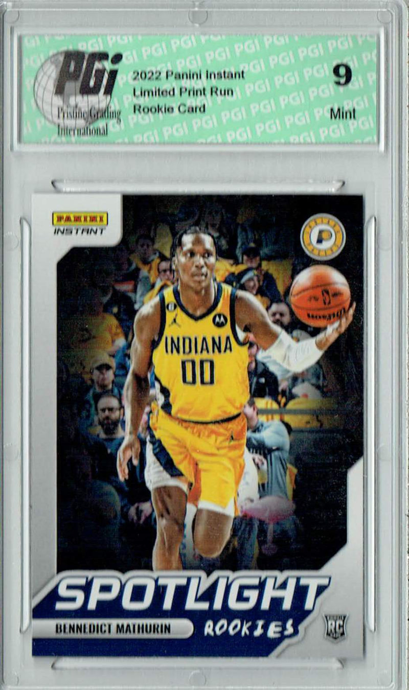 PGI 9 Bennedict Mathurin 2022 Panini Instant #RS-6 Spotlight 1/965 Rookie Card