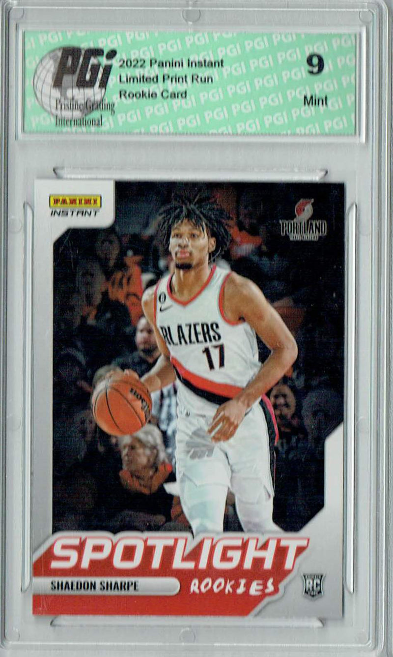 PGI 9 Shaedon Sharpe 2022 Panini Instant #RS-7 Spotlight 1/965 Rookie Card