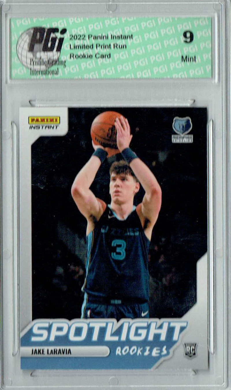 PGI 9 Jake Laravia 2022 Panini Instant #RS-19 Spotlight 1/965 Rookie Card