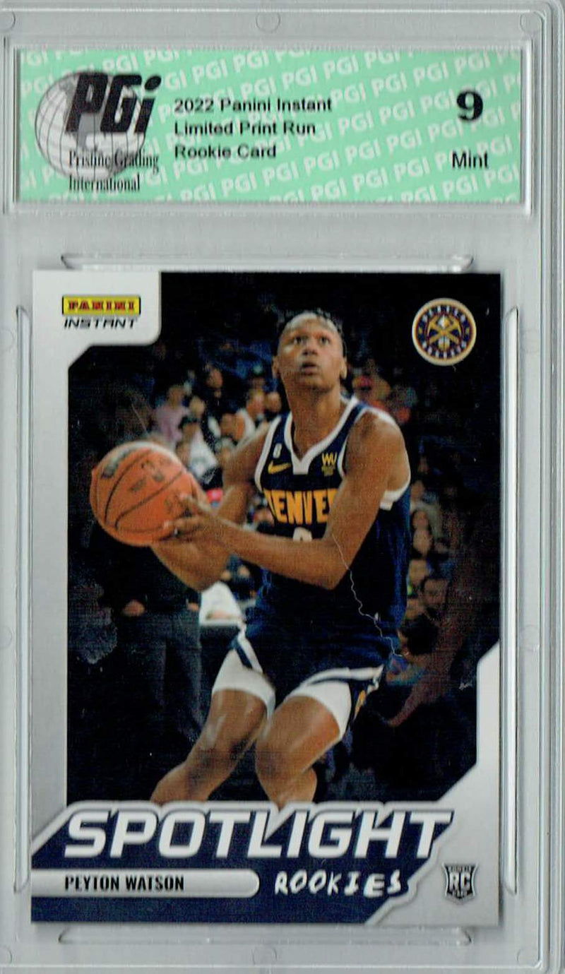 PGI 9 Peyton Watson 2022 Panini Instant #RS-30 Spotlight 1/965 Rookie Card