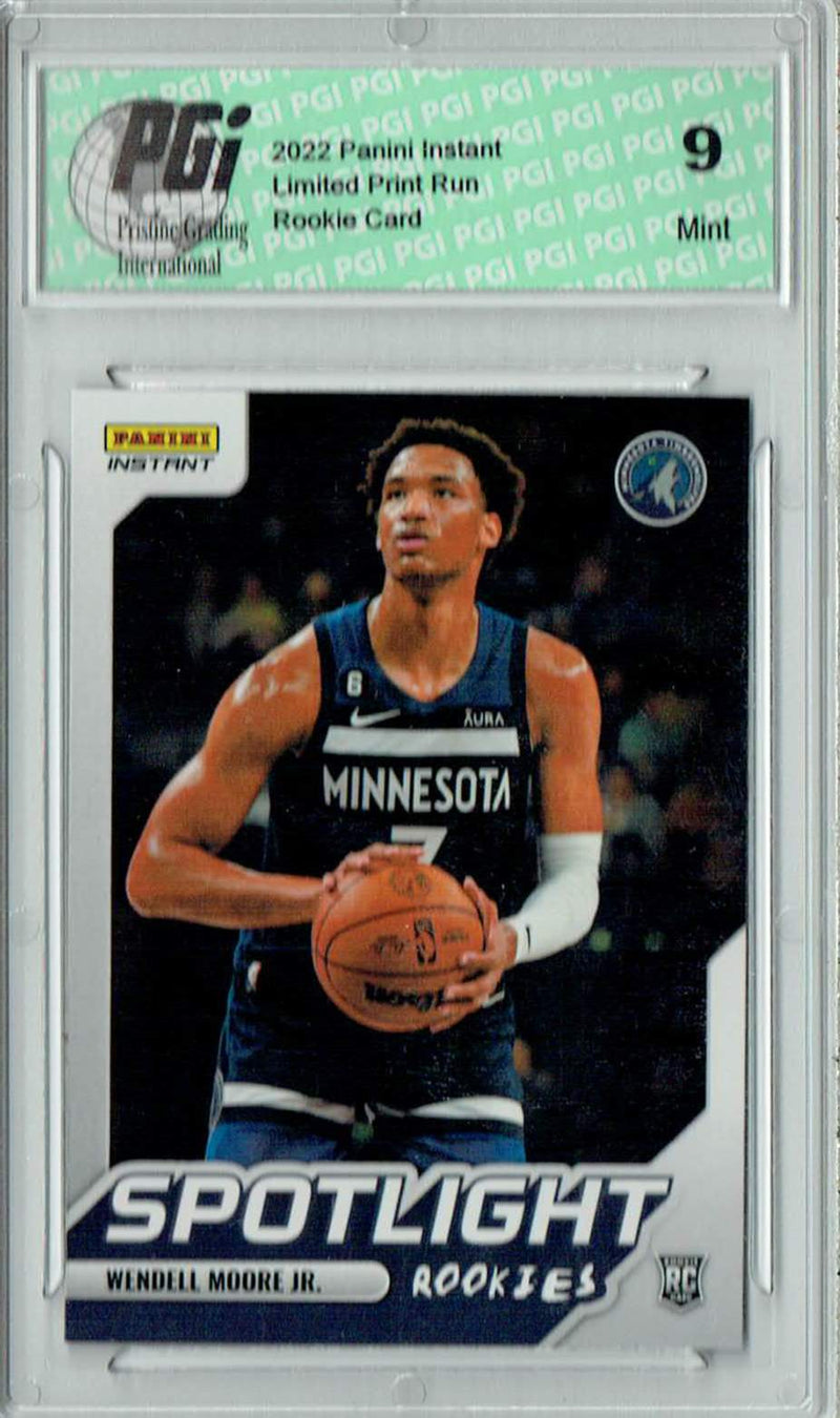 PGI 9 Wendell Moore Jr. 2022 Panini Instant #RS-26 Spotlight 1/965 Rookie Card