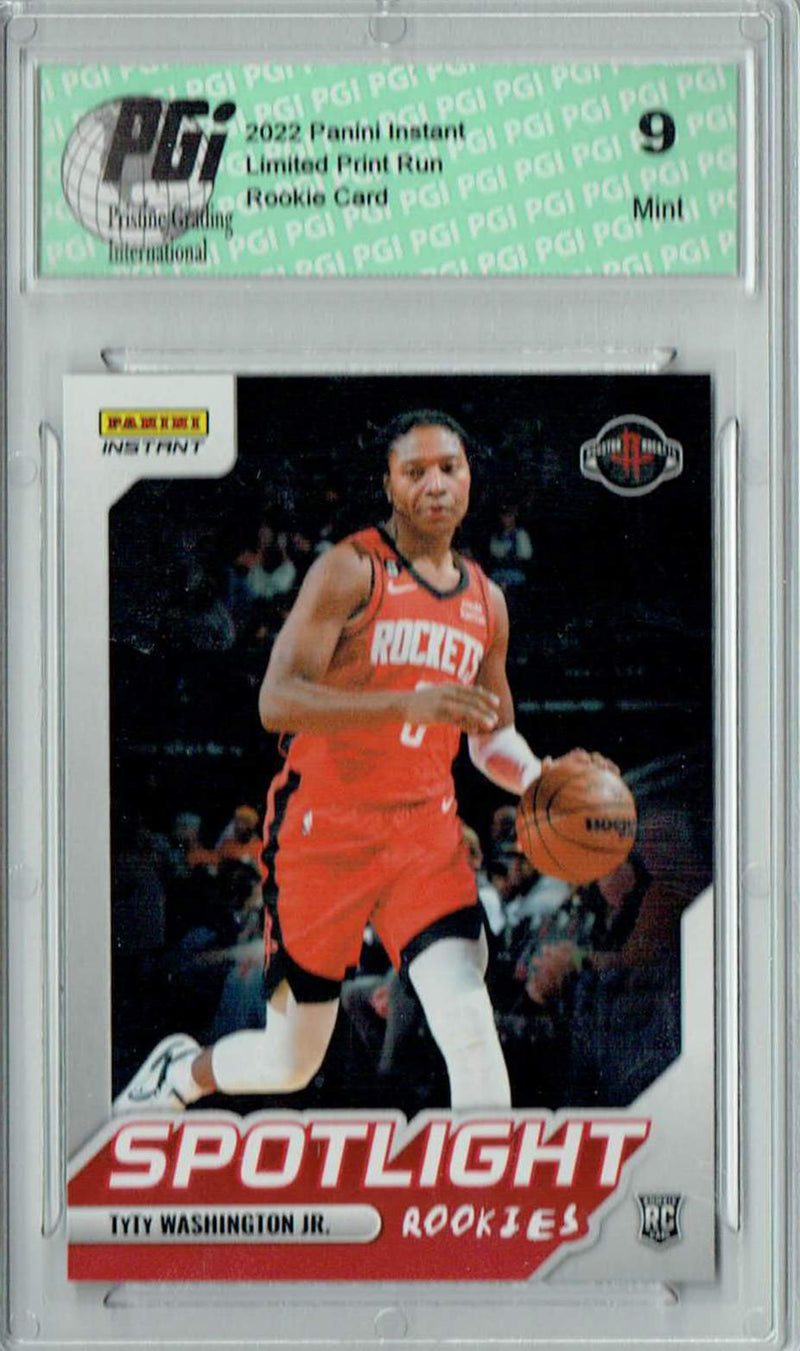 PGI 9 TyTy Washington Jr. 2022 Panini Instant #RS-29 Spotlight 1/965 Rookie Card