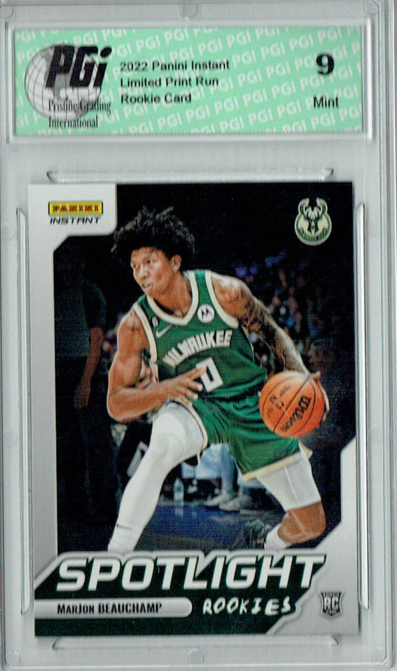 PGI 9 MarJon Beauchamp 2022 Panini Instant #RS-24 Spotlight 1/965 Rookie Card