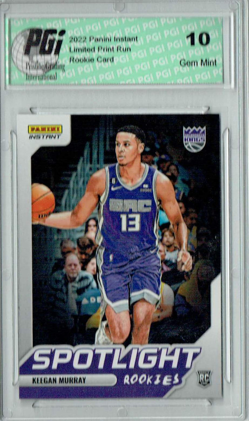 Keegan Murray 2022 Panini Instant #RS-4 Spotlight 1/965 Rookie Card PGI 10