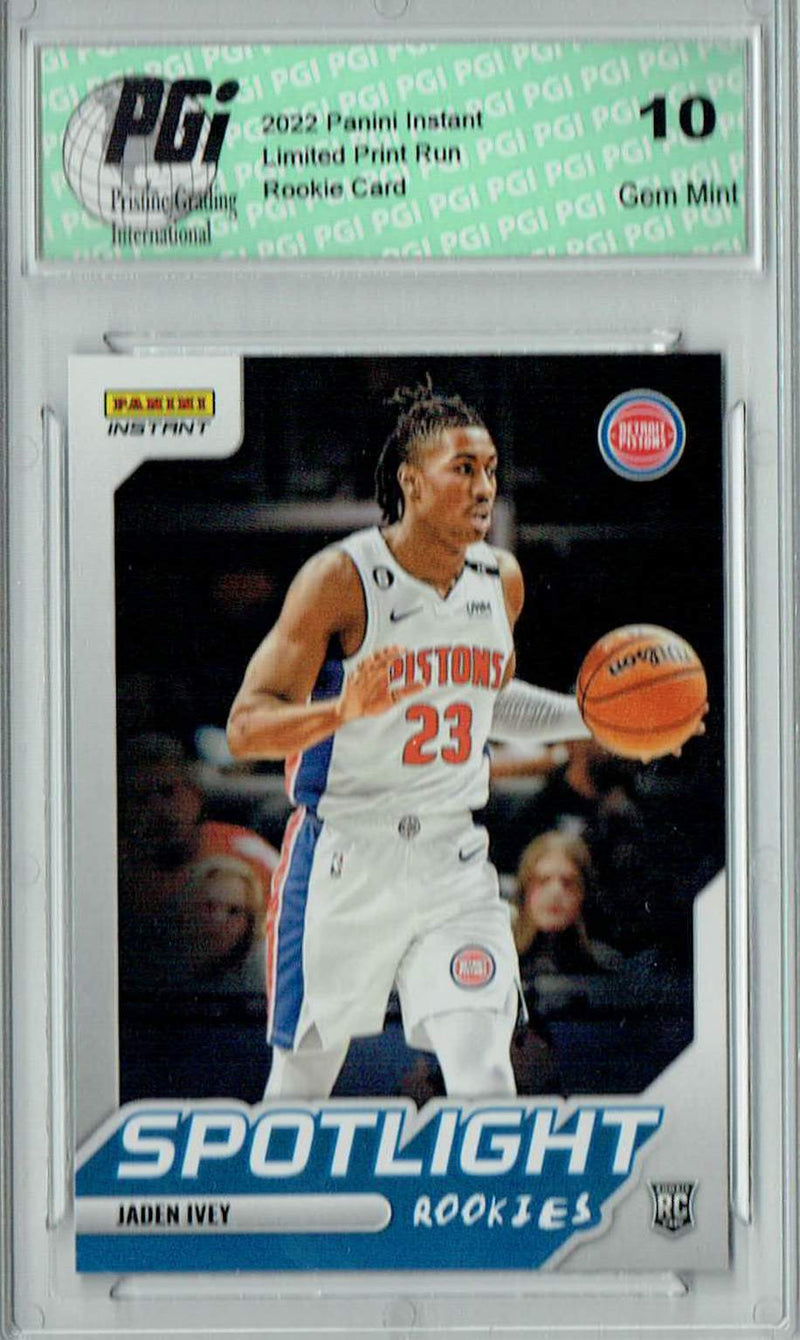 Jaden Ivey 2022 Panini Instant #RS-5 Spotlight 1/965 Rookie Card PGI 10