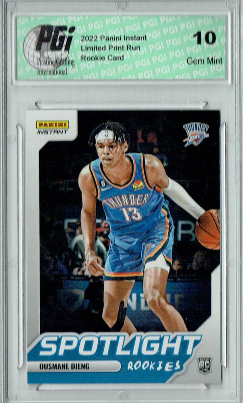 Ousmane Dieng 2022 Panini Instant #RS-11 Spotlight 1/965 Rookie Card PGI 10
