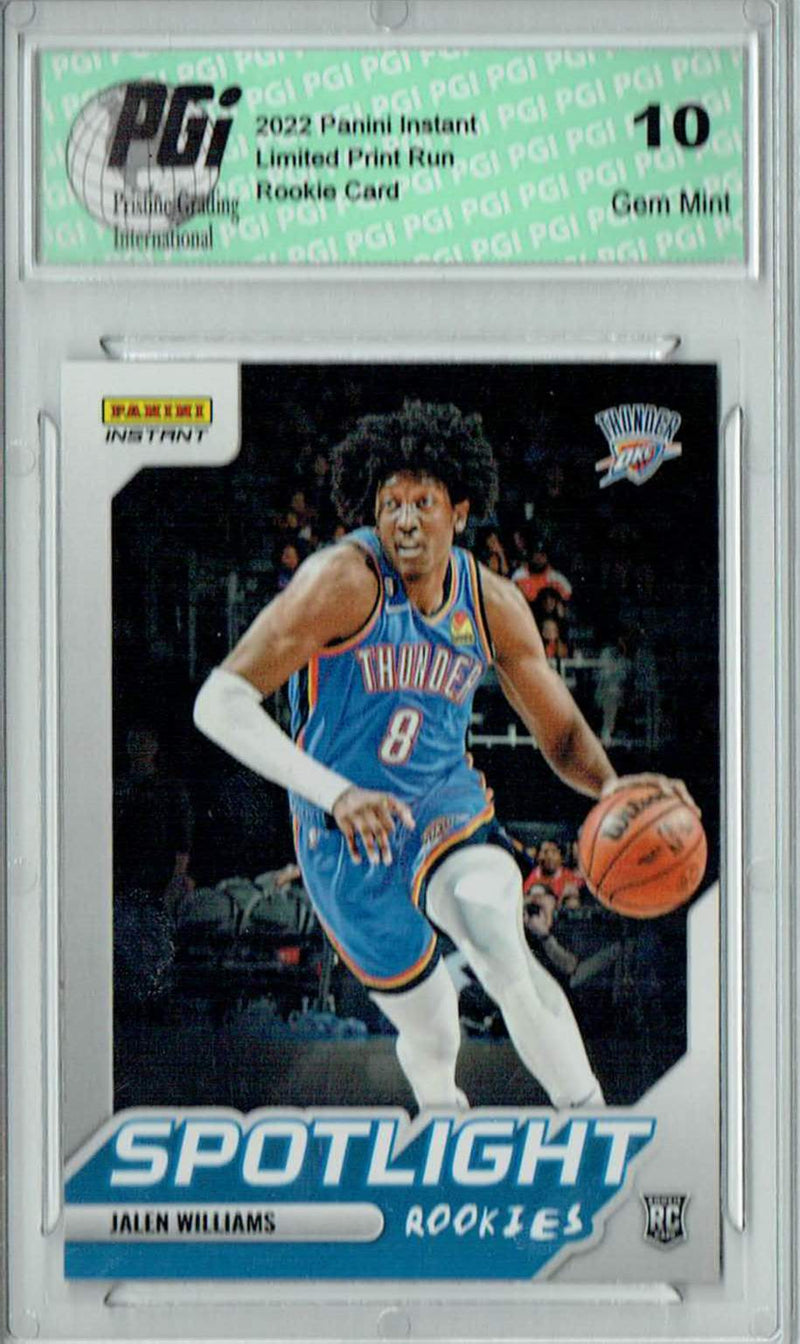 Jalen Williams 2022 Panini Instant #RS-12 Spotlight 1/965 Rookie Card PGI 10