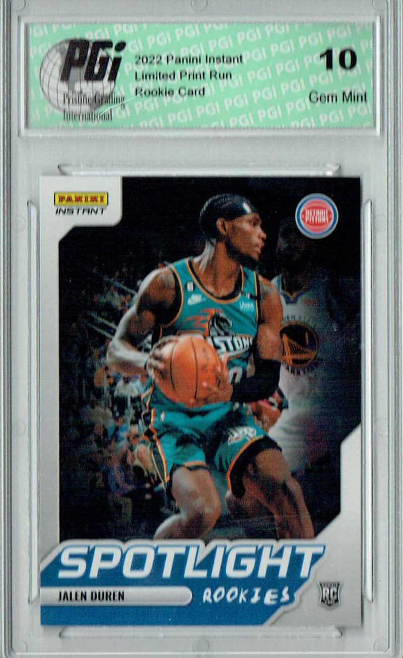 Jalen Duren 2022 Panini Instant #RS-13 Spotlight 1/965 Rookie Card PGI 10