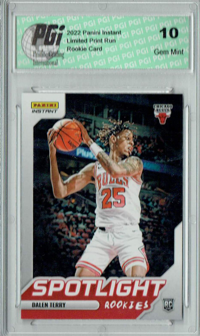 Dalen Terry 2022 Panini Instant #RS-18 Spotlight 1/965 Rookie Card PGI 10