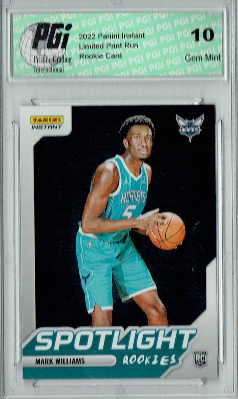 Mark Williams 2022 Panini Instant #RS-15 Spotlight 1/965 Rookie Card PGI 10