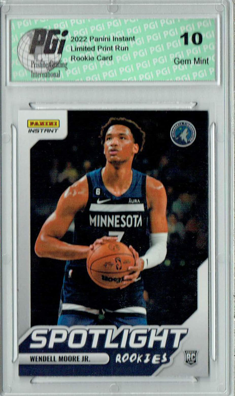 Wendell Moore Jr. 2022 Panini Instant #RS-26 Spotlight 1/965 Rookie Card PGI 10