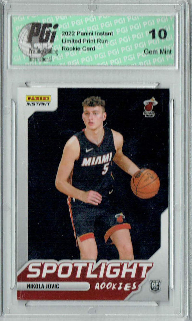 Nikola Jovic 2022 Panini Instant #RS-27 Spotlight 1/965 Rookie Card PGI 10