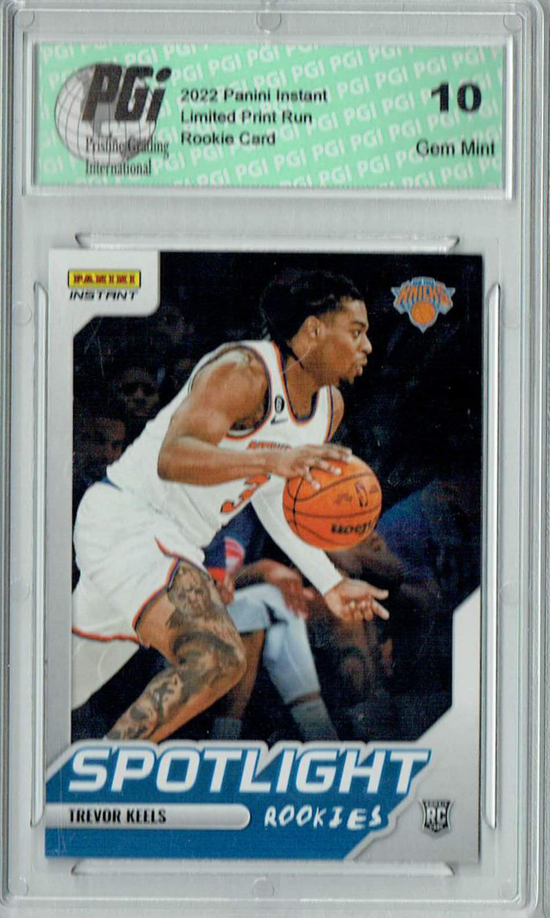 Trevor Keels 2022 Panini Instant #RS-37 Spotlight 1/965 Rookie Card PGI 10
