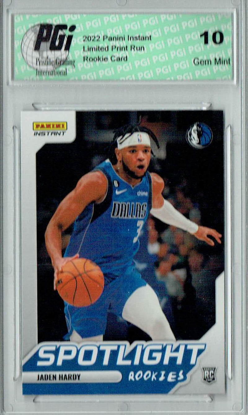 Jaden Hardy 2022 Panini Instant #RS-35 Spotlight 1/965 Rookie Card PGI 10
