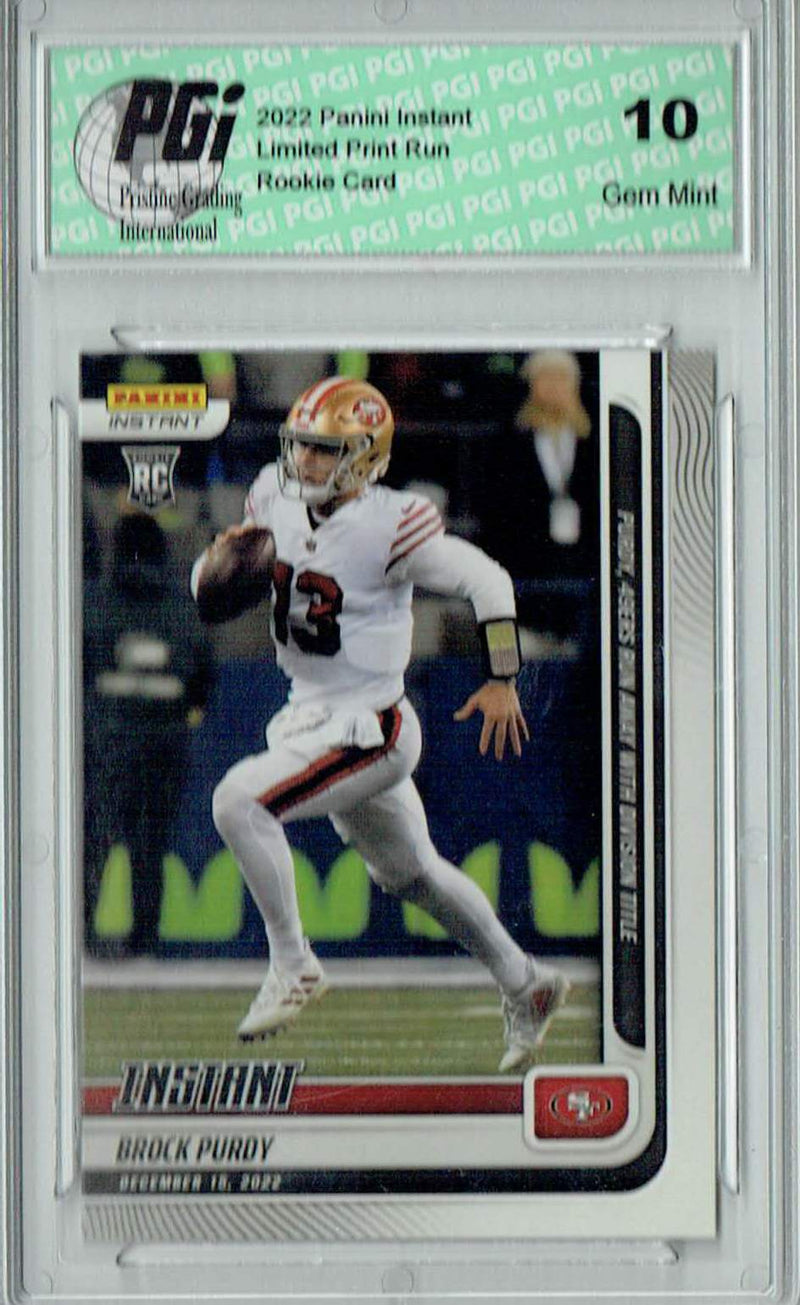Brock Purdy 2022 Panini Instant #148 49ers Run Away... 1/1579 Rookie Card PGI 10