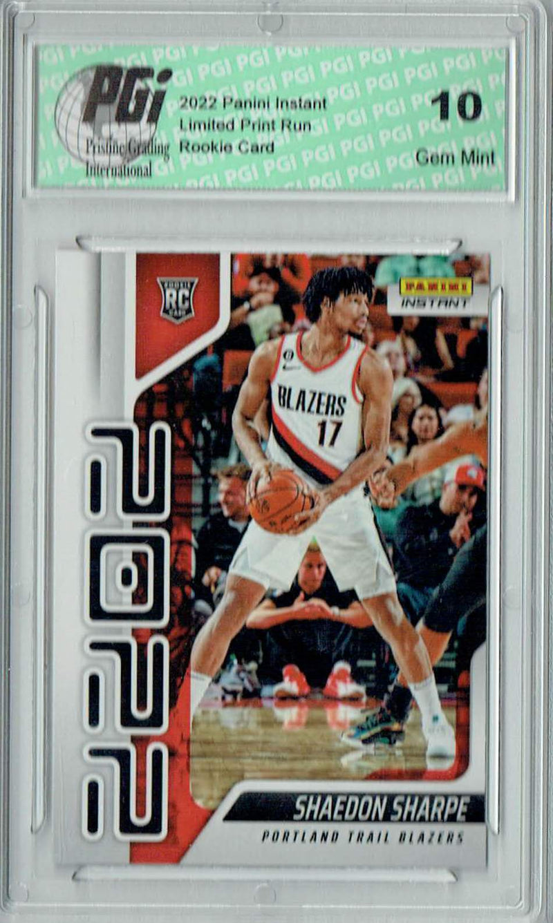 Shaedon Sharpe 2022 Panini Instant Year One #YO-7 1 of 767 Rookie Card PGI 10