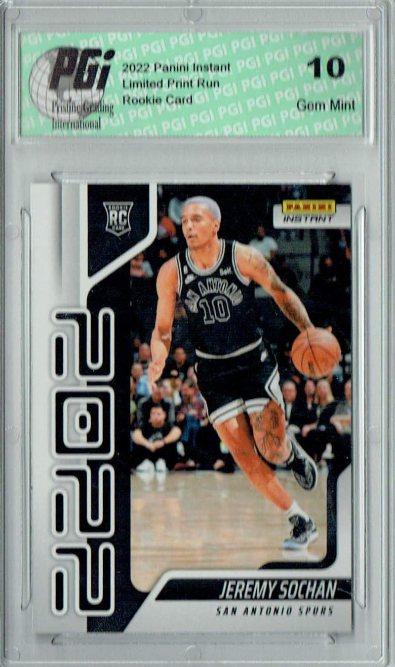 Jeremy Sochan 2022 Panini Instant Year One #YO-9 1 of 767 Rookie Card PGI 10