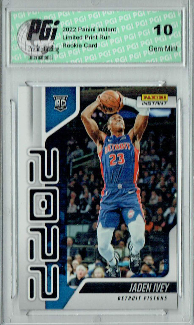Jaden Ivey 2022 Panini Instant Year One #YO-5 1 of 767 Rookie Card PGI 10