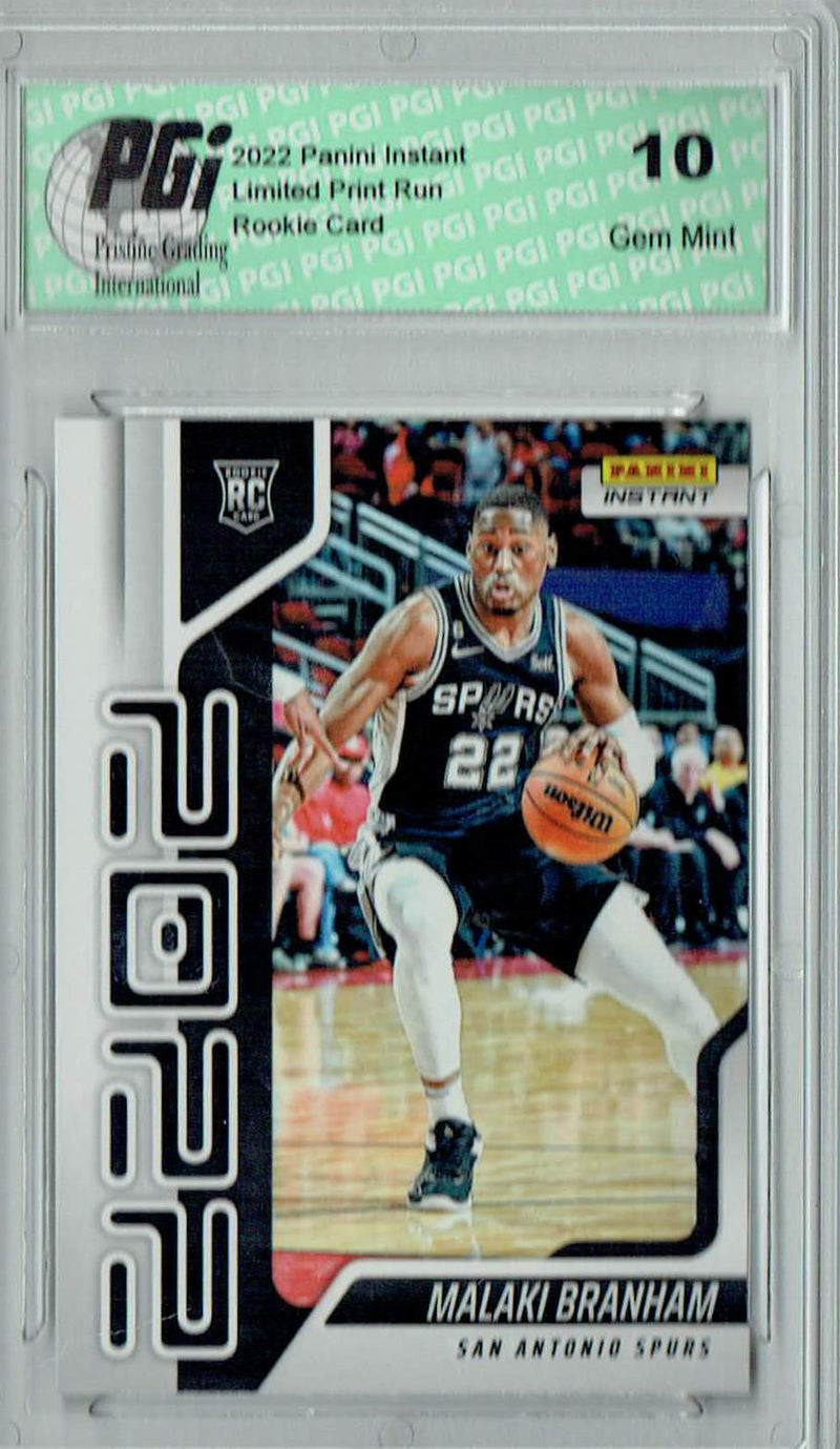 Malaki Branham 2022 Panini Instant Year One #YO-20 1 of 767 Rookie Card PGI 10