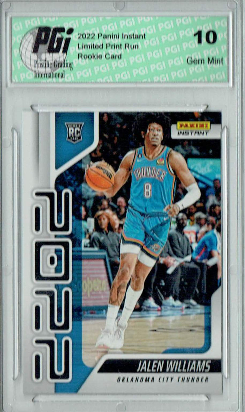 Jalen Williams 2022 Panini Instant Year One #YO-12 1 of 767 Rookie Card PGI 10