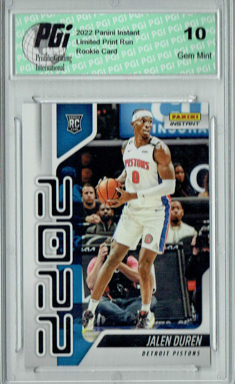 Jalen Duren 2022 Panini Instant Year One #YO-13 1 of 767 Rookie Card PGI 10
