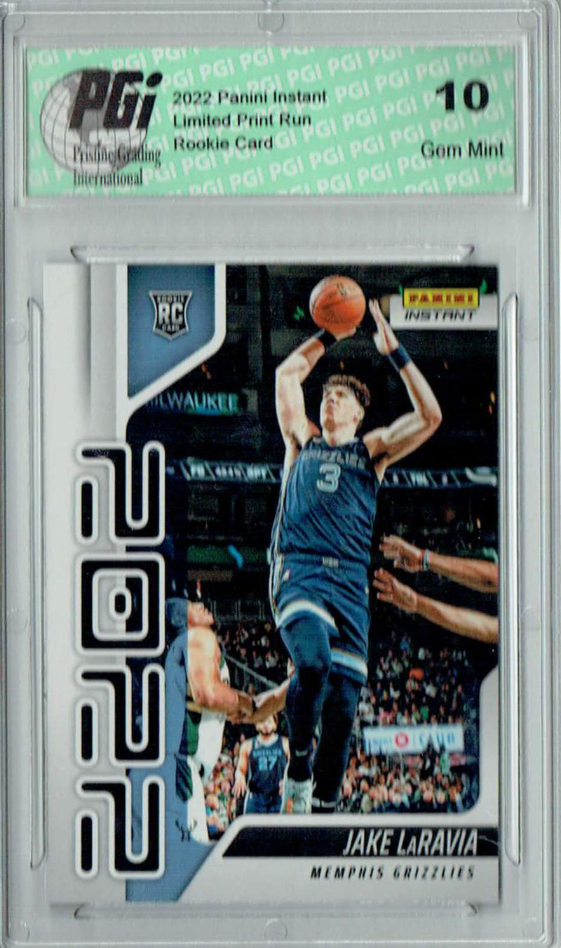 Jake Laravia 2022 Panini Instant Year One #YO-19 1 of 767 Rookie Card PGI 10