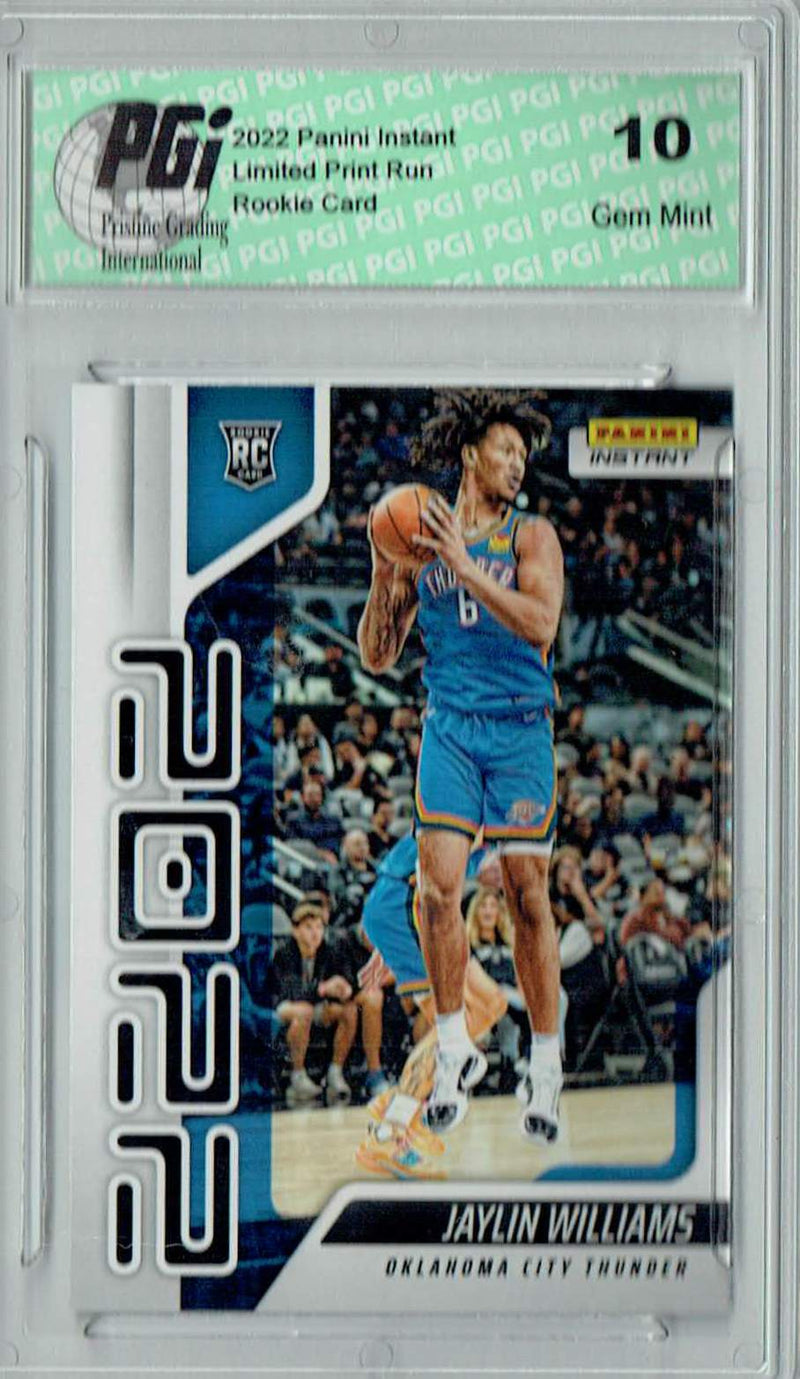 Jaylin Williams 2022 Panini Instant Year One #YO-40 1 of 767 Rookie Card PGI 10