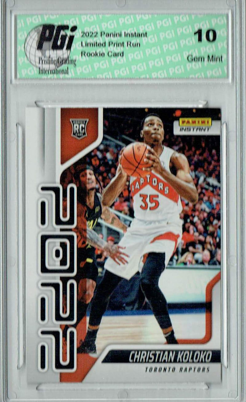 Christian Koloko 2022 Panini Instant Year One #YO-33 1 of 767 Rookie Card PGI 10