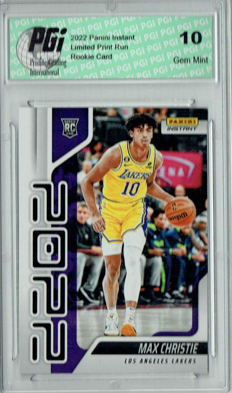 Max Christie 2022 Panini Instant Year One #YO-34 1 of 767 Rookie Card PGI 10