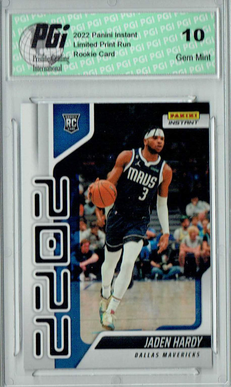 Jaden Hardy 2022 Panini Instant Year One #YO-35 1 of 767 Rookie Card PGI 10