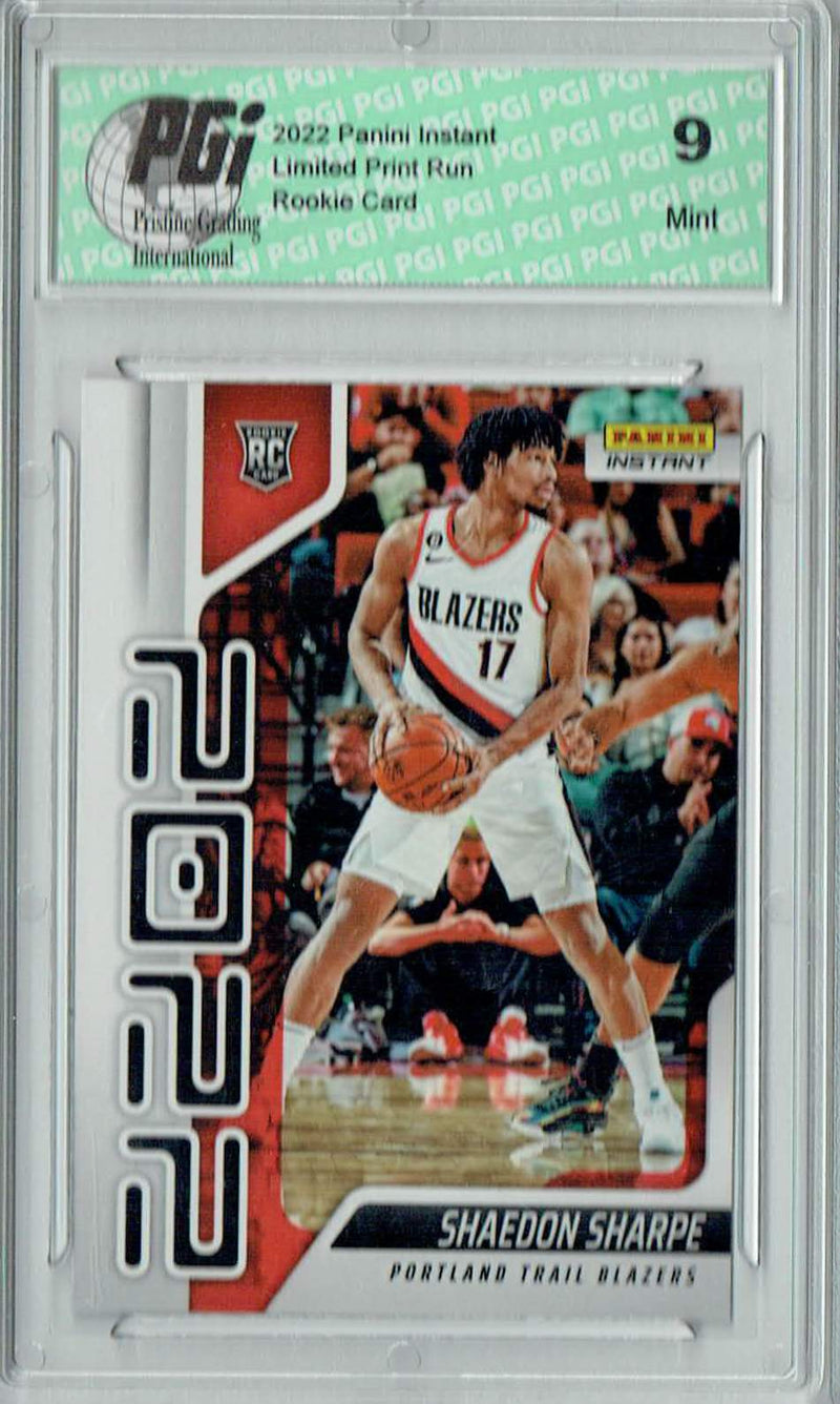 PGI 9 Shaedon Sharpe 2022 Panini Instant Year One #YO-7 1 of 767 Rookie Card