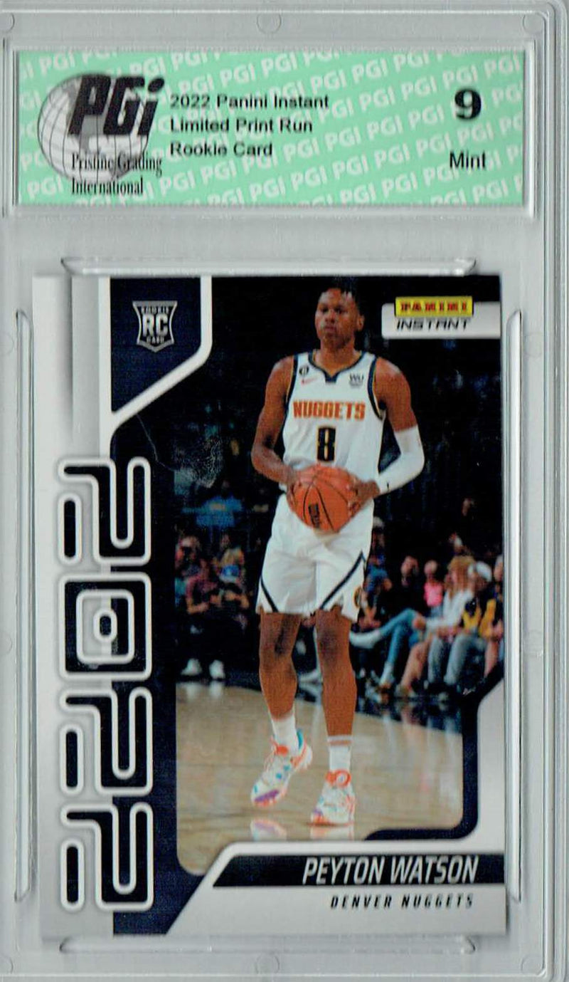 PGI 9 Peyton Watson 2022 Panini Instant Year One #YO-30 1 of 767 Rookie Card
