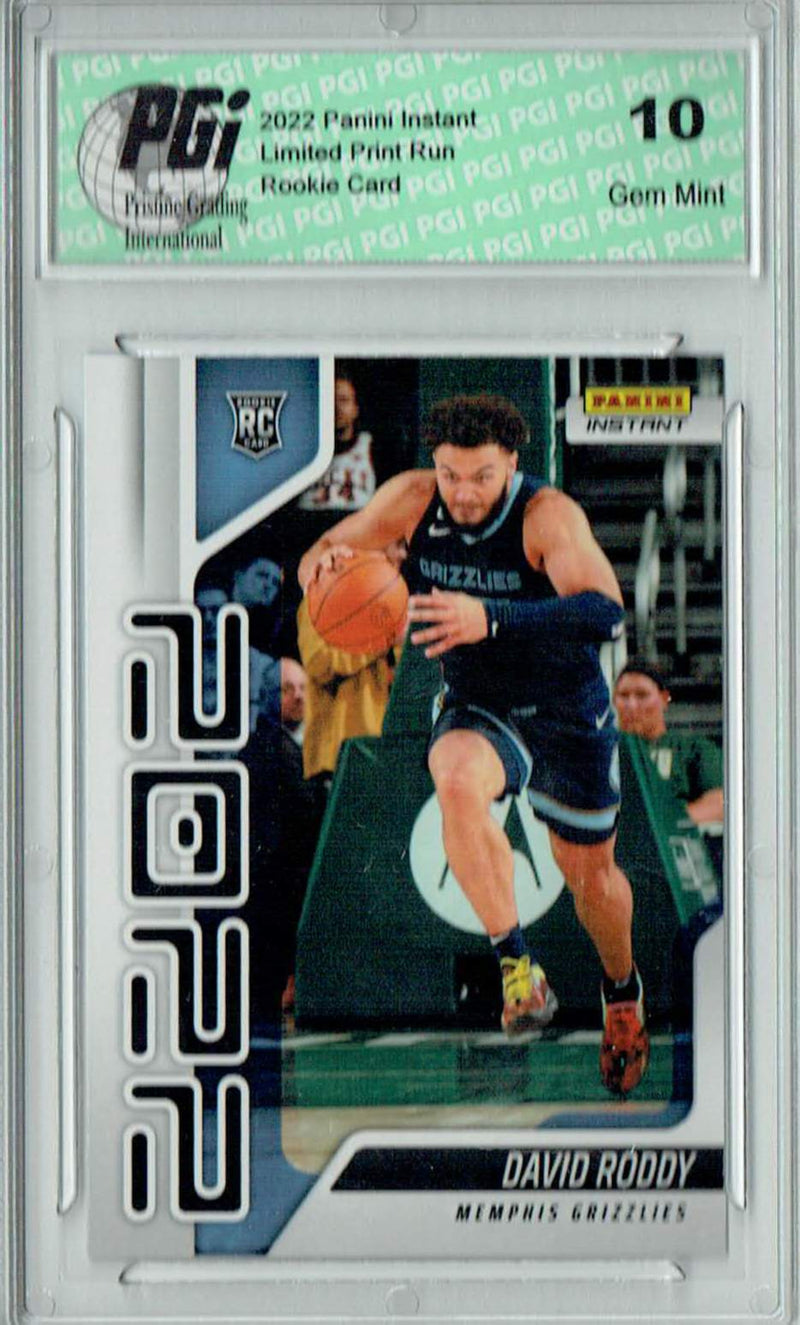 David Roddy 2022 Panini Instant Year One #YO-23 1 of 767 Rookie Card PGI 10