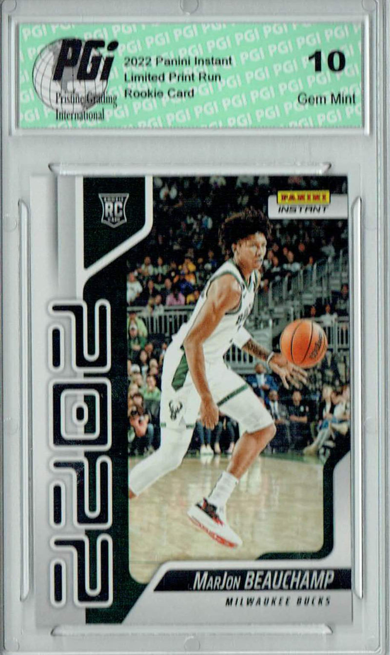 MarJon Beauchamp 2022 Panini Instant Year One #YO-24 1 of 767 Rookie Card PGI 10