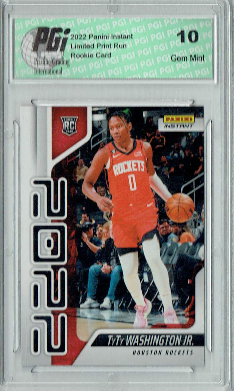TyTy Washington Jr. 2022 Panini Instant Year One #YO-29 1/767 Rookie Card PGI 10