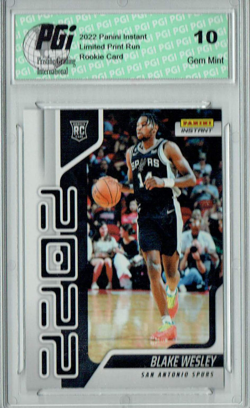 Blake Wesley 2022 Panini Instant Year One #YO-25 1/767 Rookie Card PGI 10