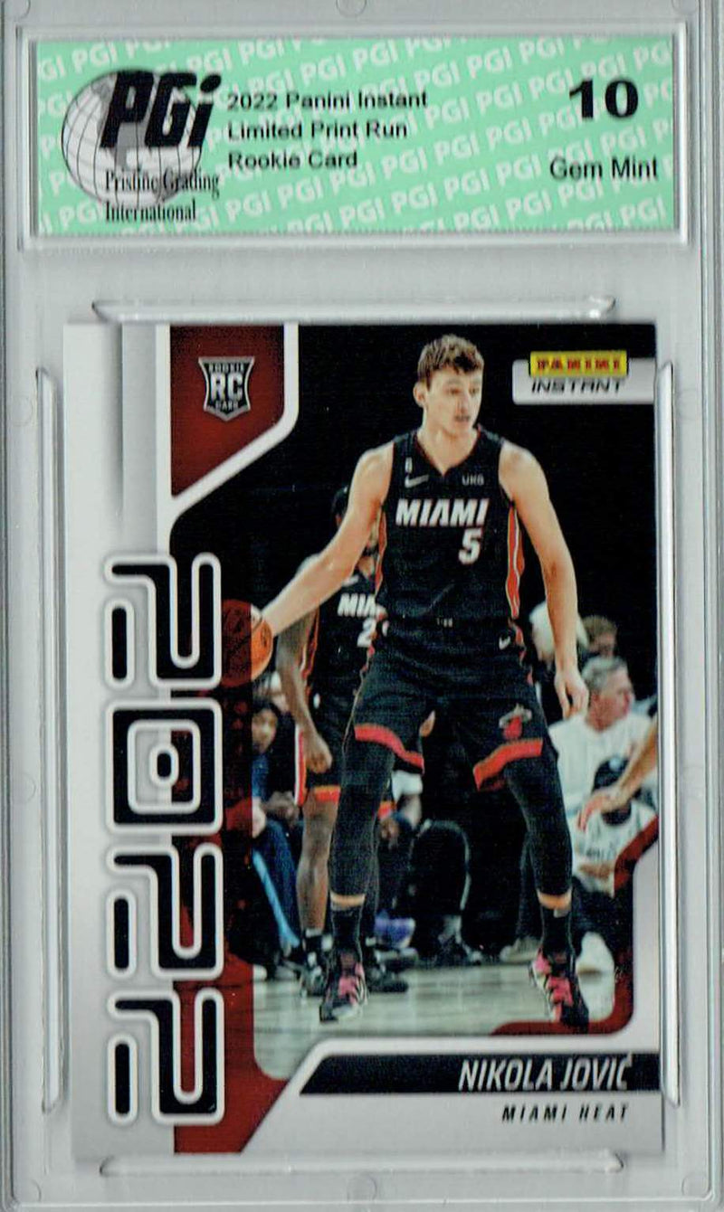 Nikola Jovic 2022 Panini Instant Year One #YO-27 1 of 767 Rookie Card PGI 10