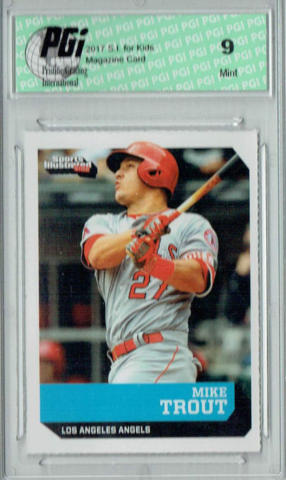 PGI 9 Mike Trout 2017 S.I. for Kids #617 Los Angeles Angels Trading Card