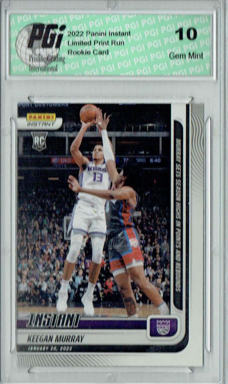 Keegan Murray 2022 Panini Instant #92 Season High 1/202 Rookie Card PGI 10