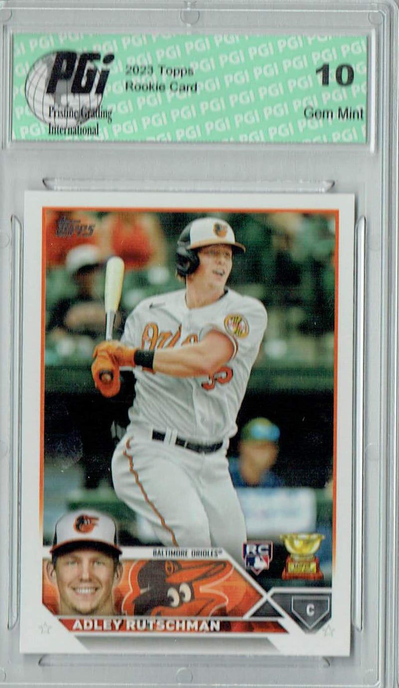 Adley Rutschman 2023 Topps Series 1 #250 Baltimore Orioles Rookie Card PGI 10