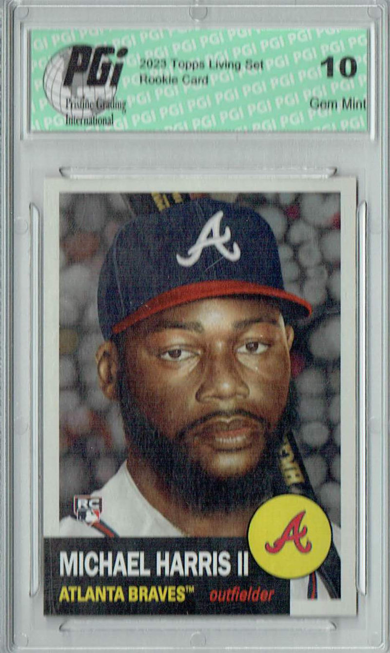 Michael Harris 2023 Topps Living Set #599 Atlanta Braves Rookie Card PGI 10
