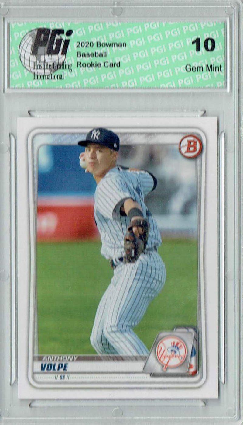 Anthony Volpe 2020 Bowman Draft #BD-178 Yankees Rookie Card PGI 10
